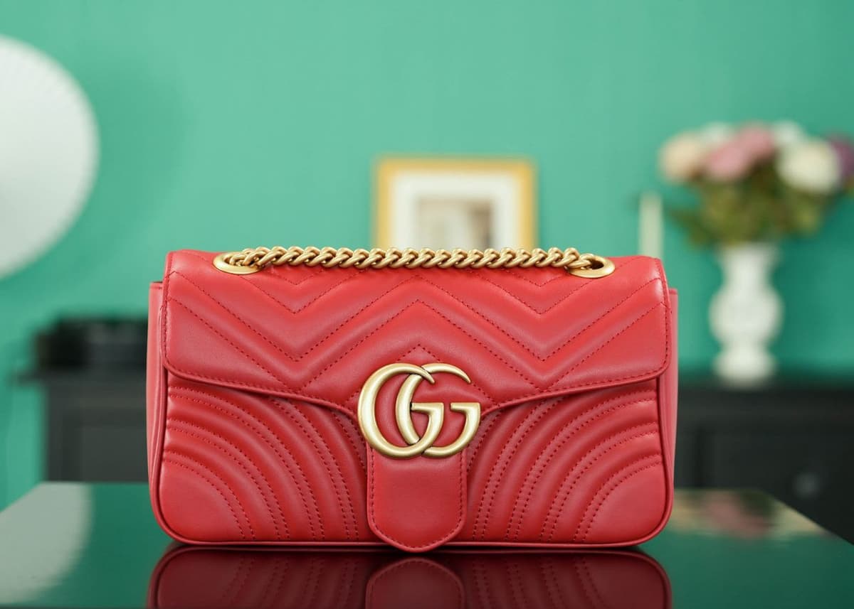 Gucci GG Marmont Small Matelasse Bag Red – Moda