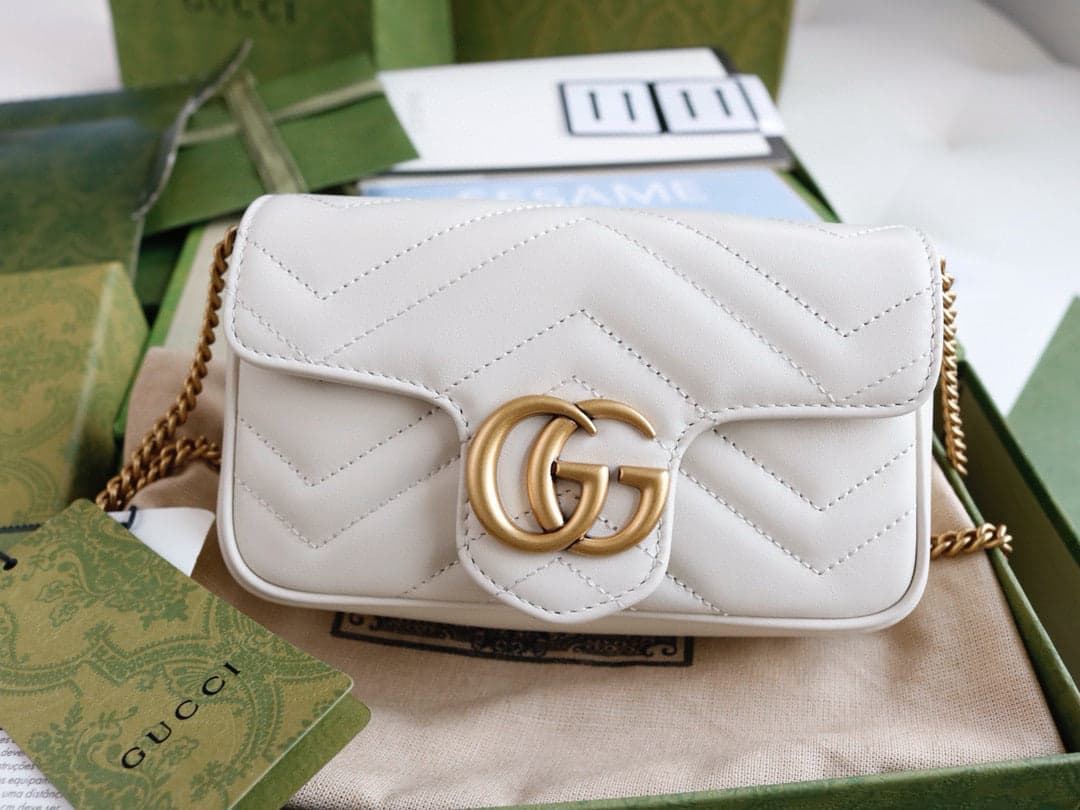 Gucci GG Marmont Small Matelasse White – Moda