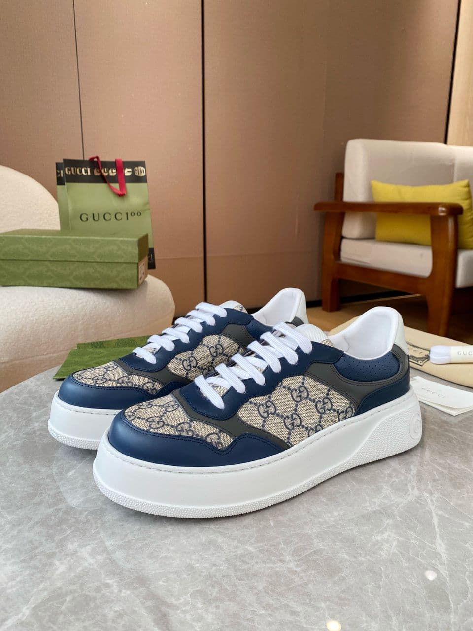 Gucci GG Sneaker Blue White – Moda