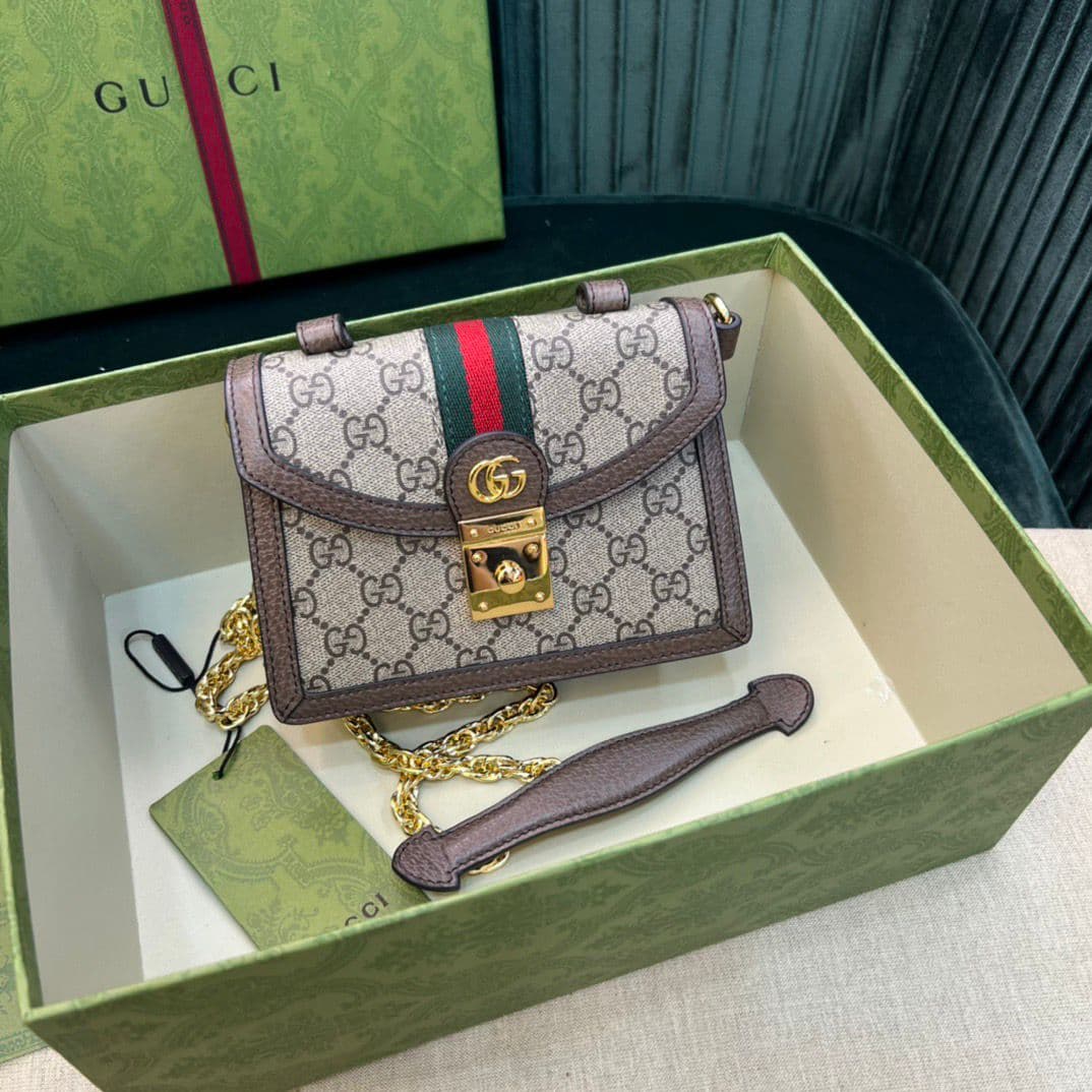 Gucci GG Supreme Mini Shoulder Bag Web Stripe . – Moda