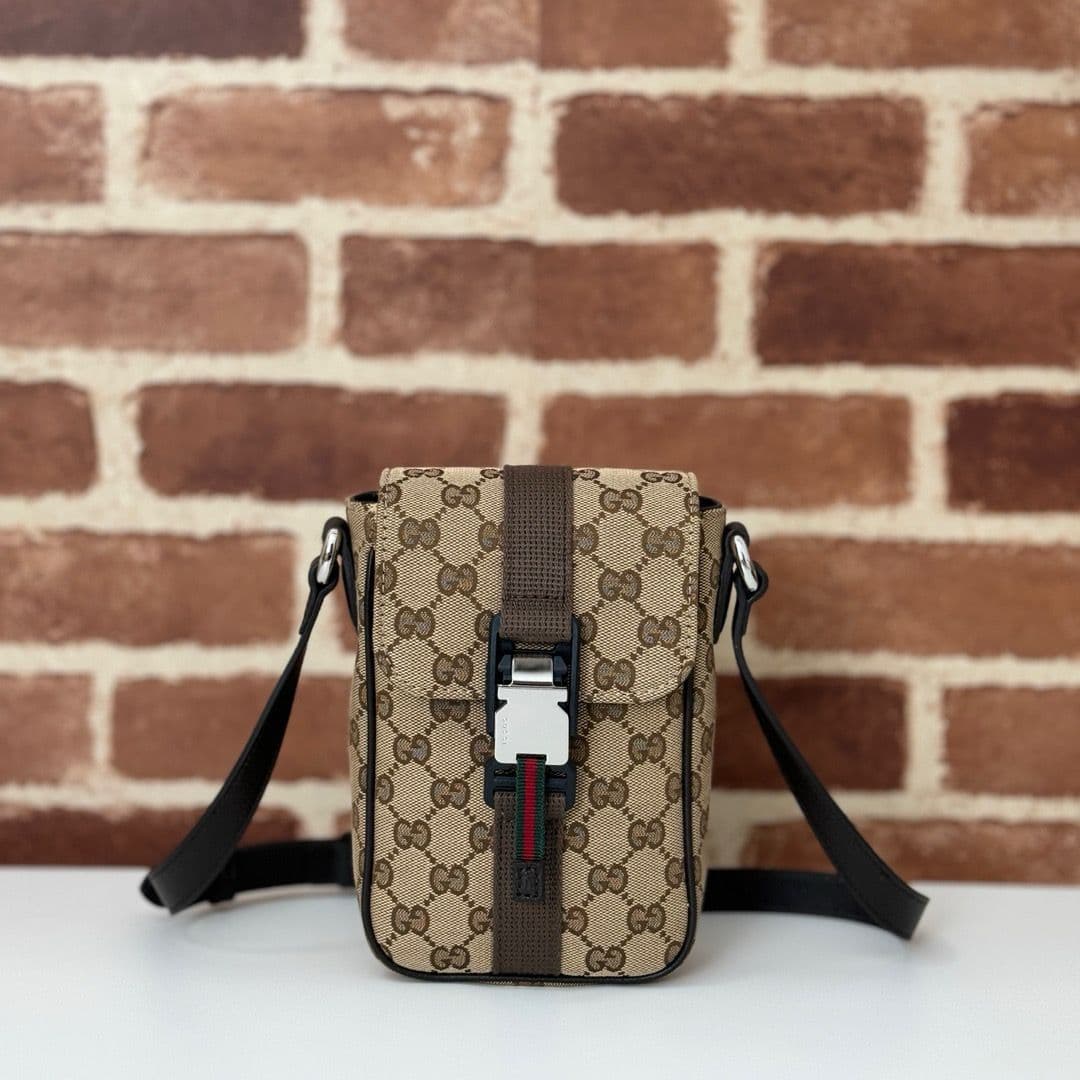 Gucci Mini GG Shoulder Bag Beige and Brown – Moda