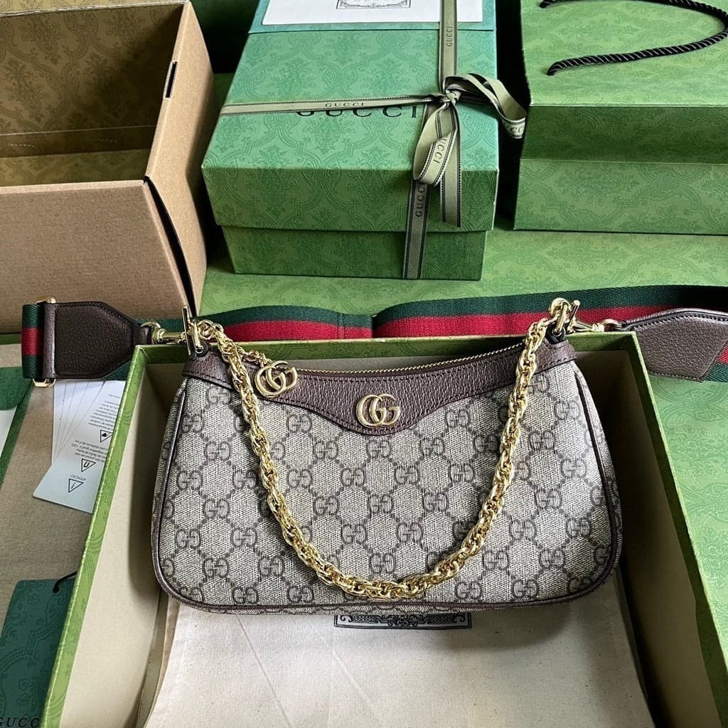 Gucci Ophidia GG Small Handbag Beige/Ebony – Moda