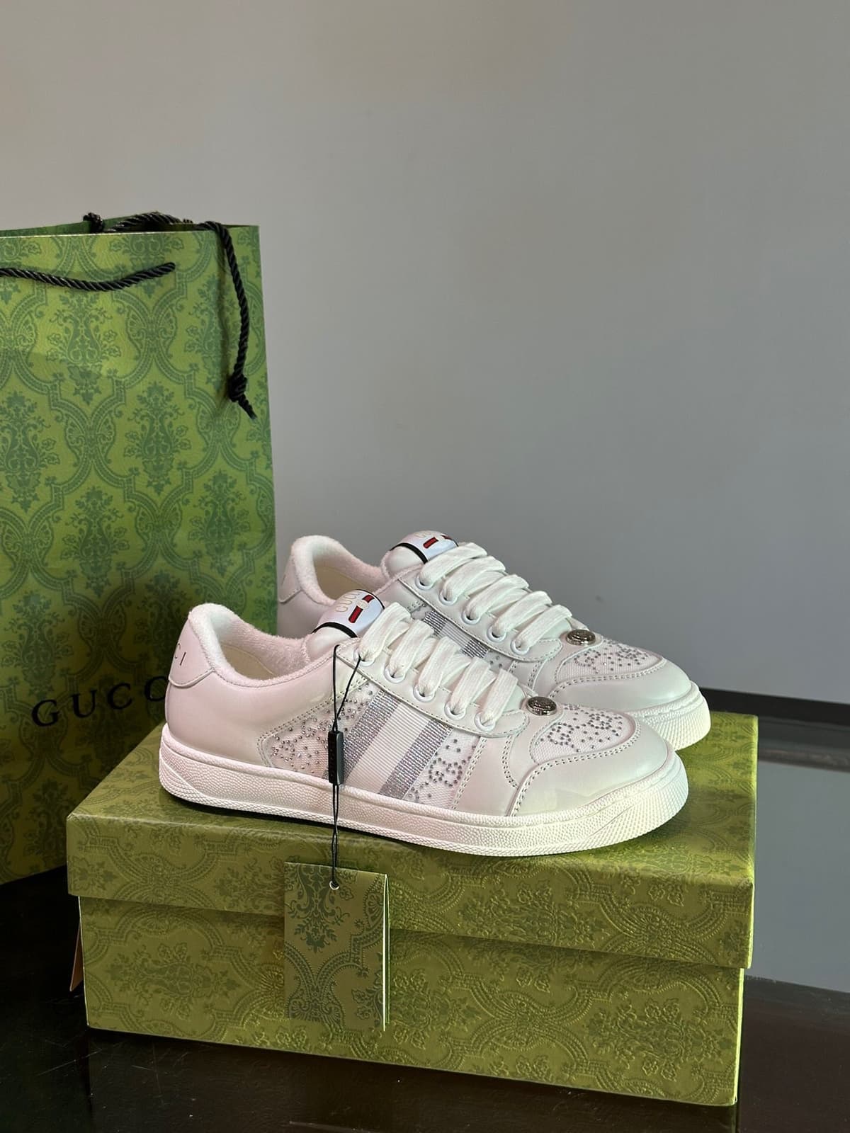 Gucci Screener Light Grey Leather – Moda