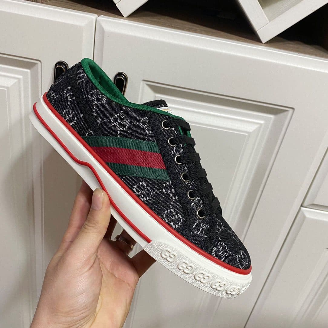 Gucci Tennis 1977 GG Logo Black Multi – Moda