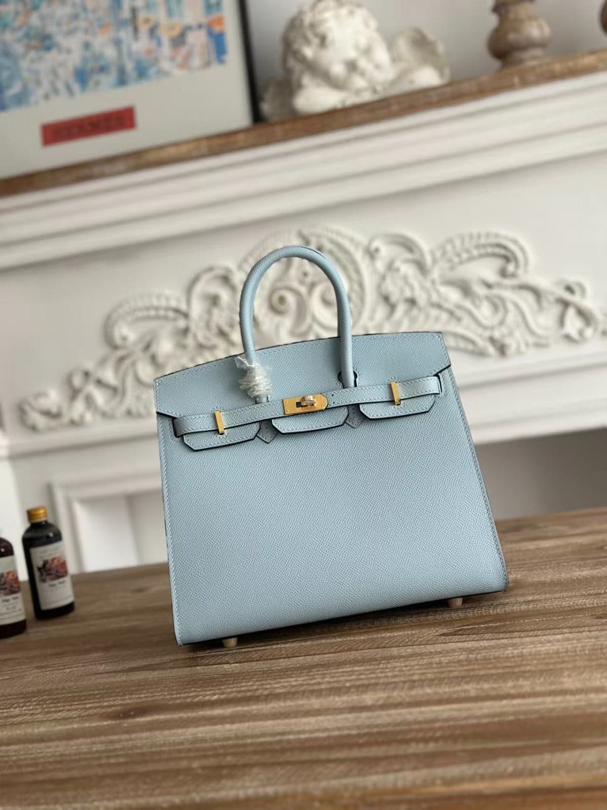 Hermès Birkin Bag Couro Blue Brume . – Moda