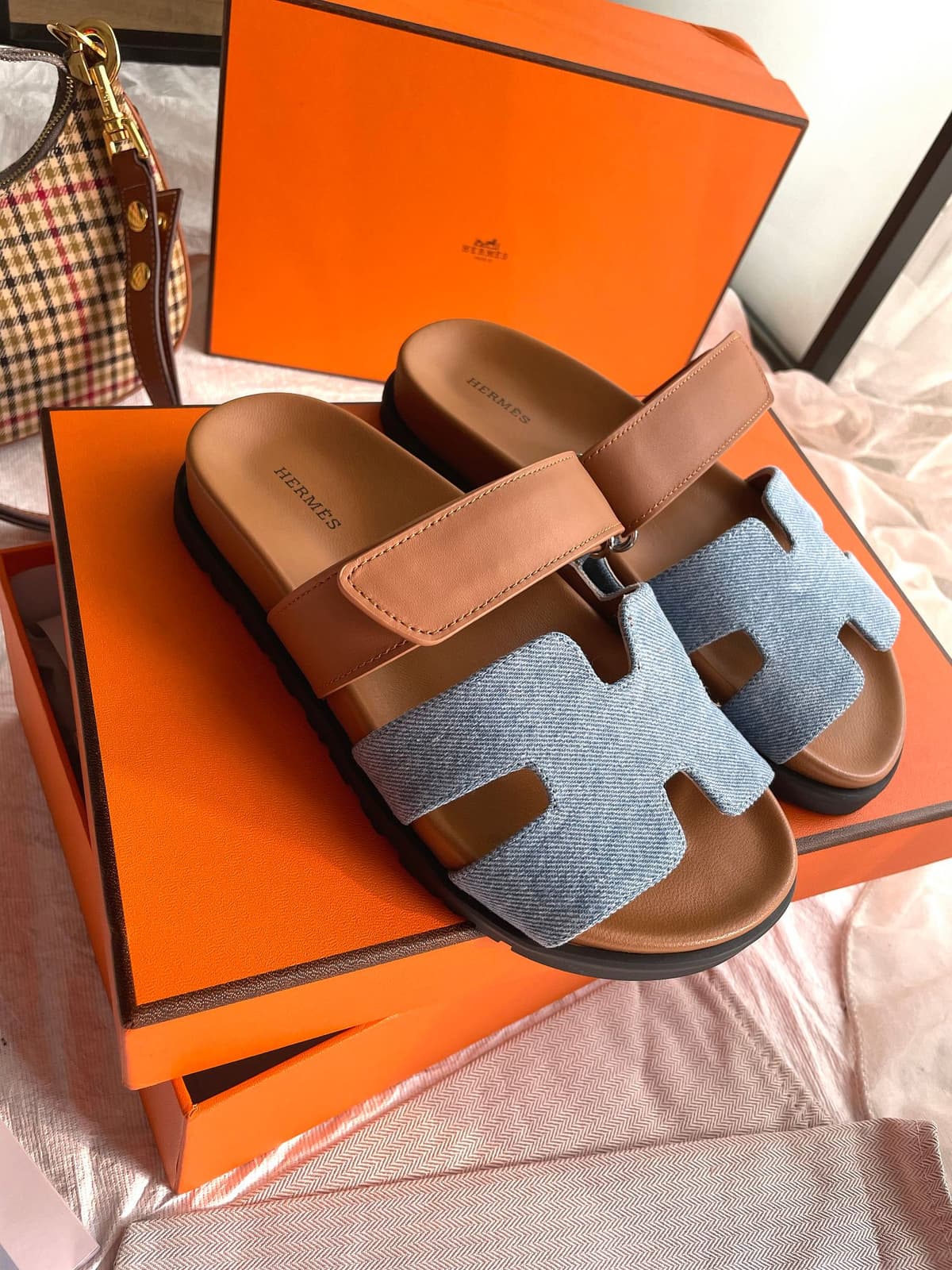 Hermes Chypre Sandal Denim – Moda