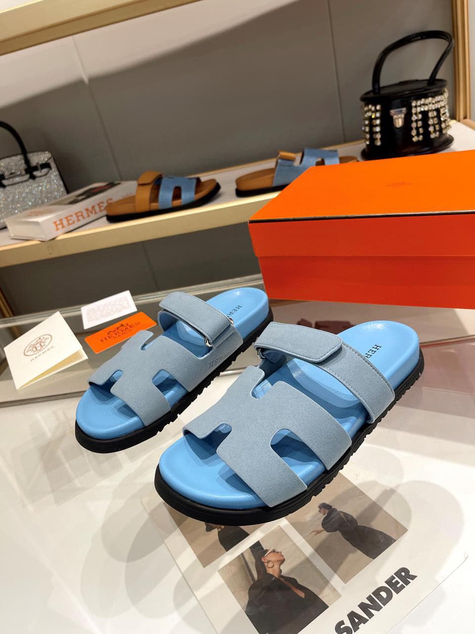 Hermes Chypre Blue Sandal – Moda