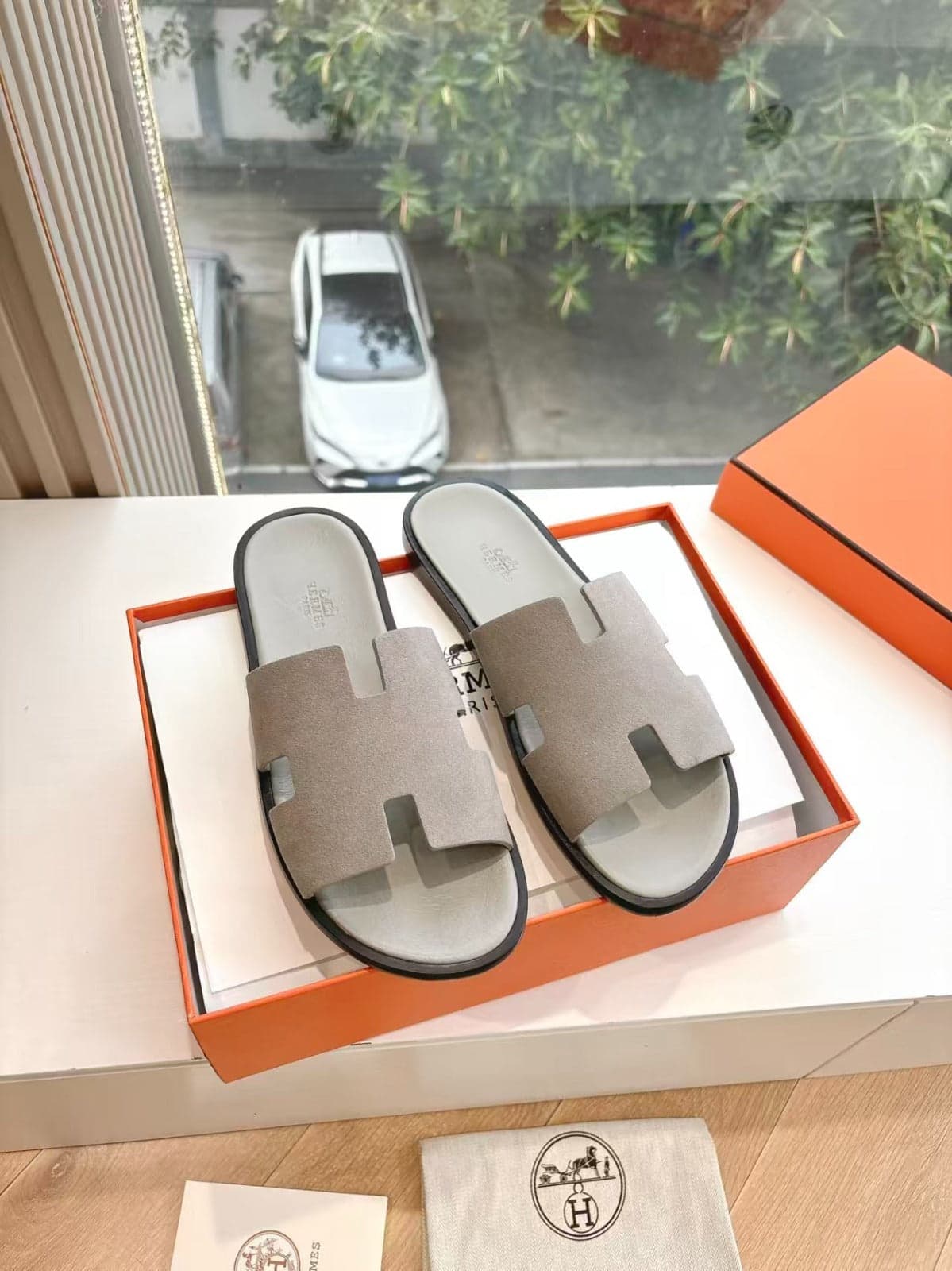Hermes Sandália Izmir gray – Moda