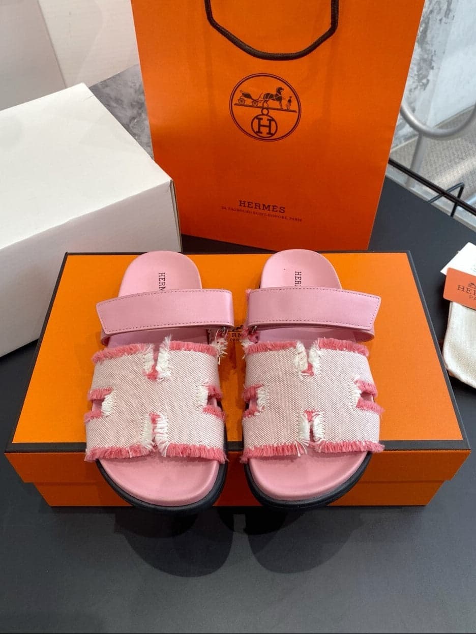Hermes Chypre  Sandal Pink Leather – Moda
