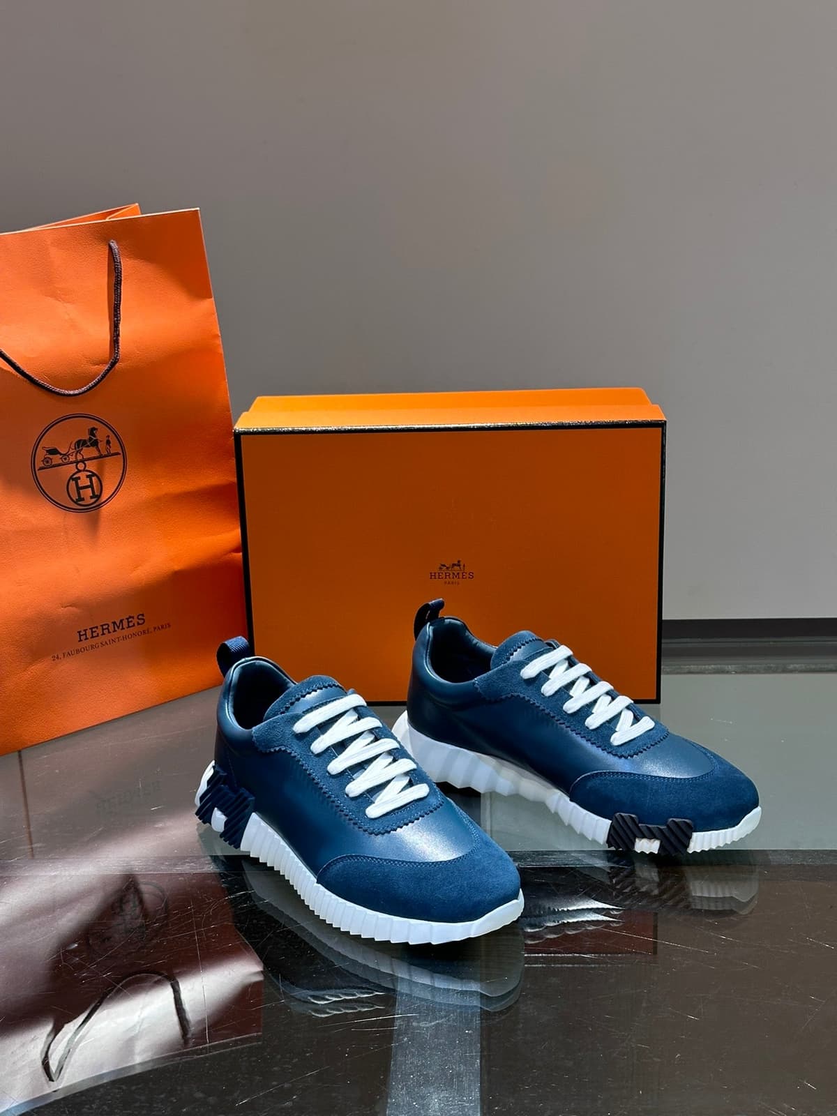 Hermes Goatskin Bouncing Bleu Turquin – Moda