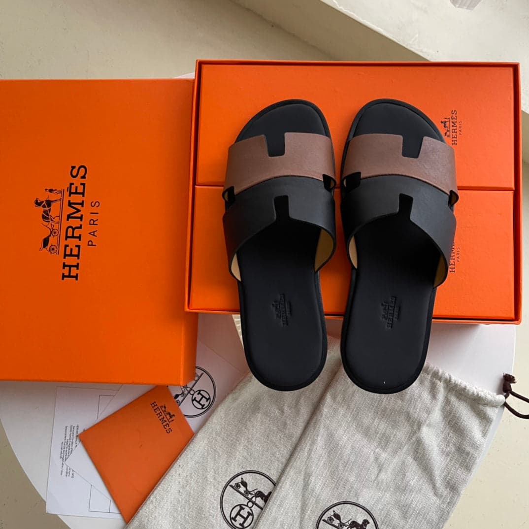 Hermes Izmir black brown Sandal. – Moda