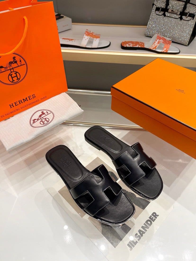 Hermes Oran Sandal Black – Moda