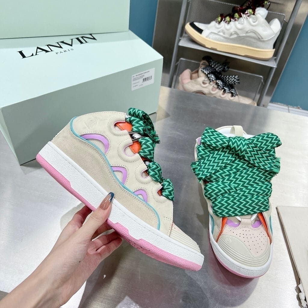 Lanvin Curb Sneaker Beige Pink – Moda