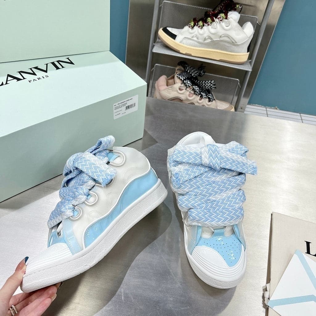 Lanvin Curb Sneaker White Light Blue – Moda