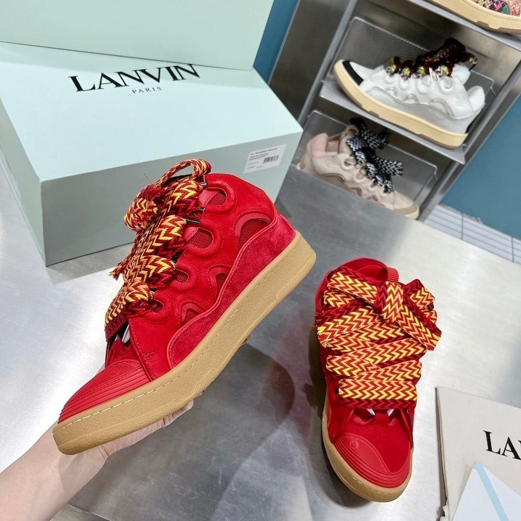 Lanvin Leather Curb Poppy Red – Moda
