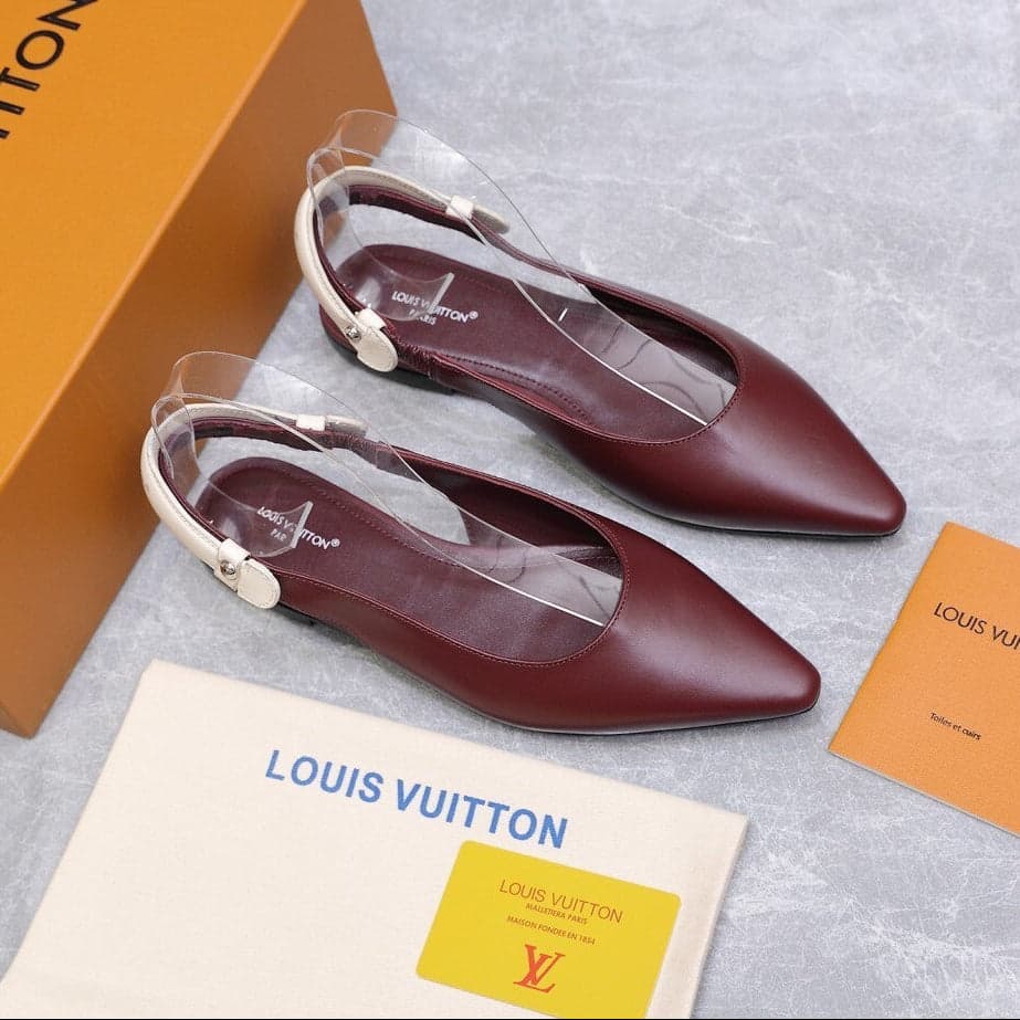 Louis Vuitton Ballerina Legacy Slingback Wine – Moda