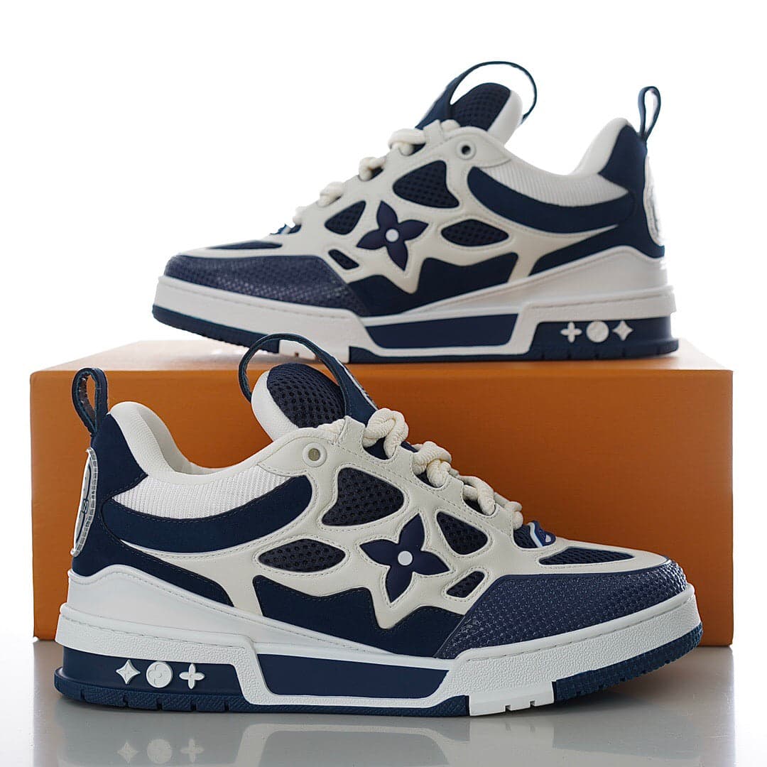 Skate Sneaker Marine White – Moda
