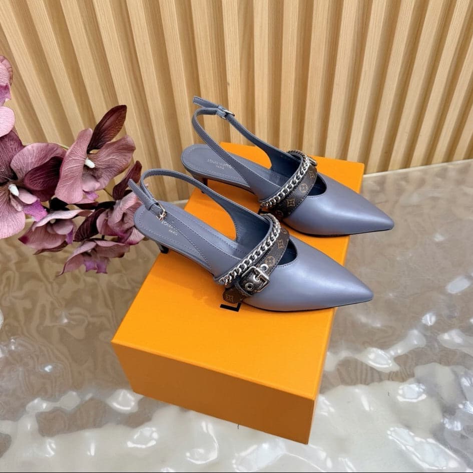 Louis Vuitton LV Vibe Slingback Pumps Gray – Moda