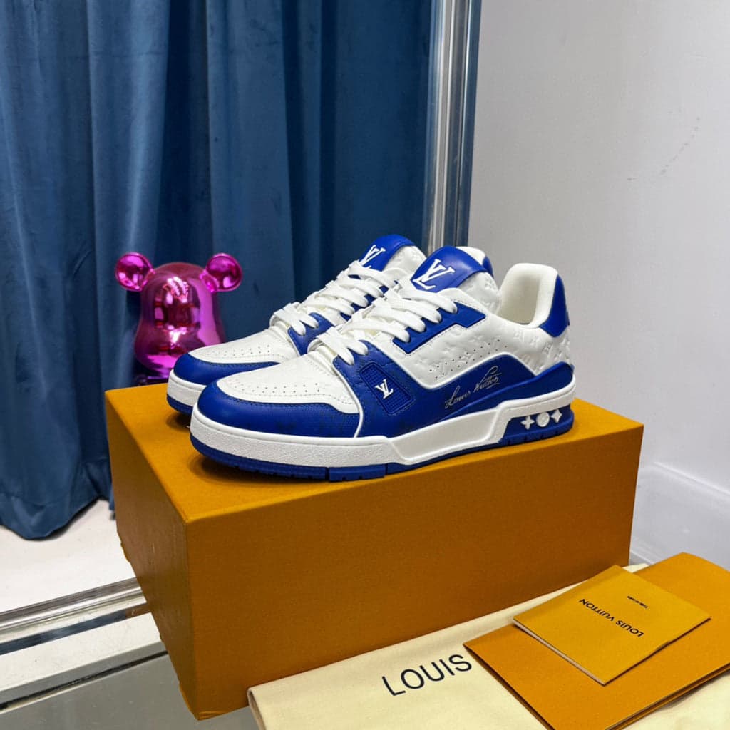 Trainer #54 White/Blue – Moda