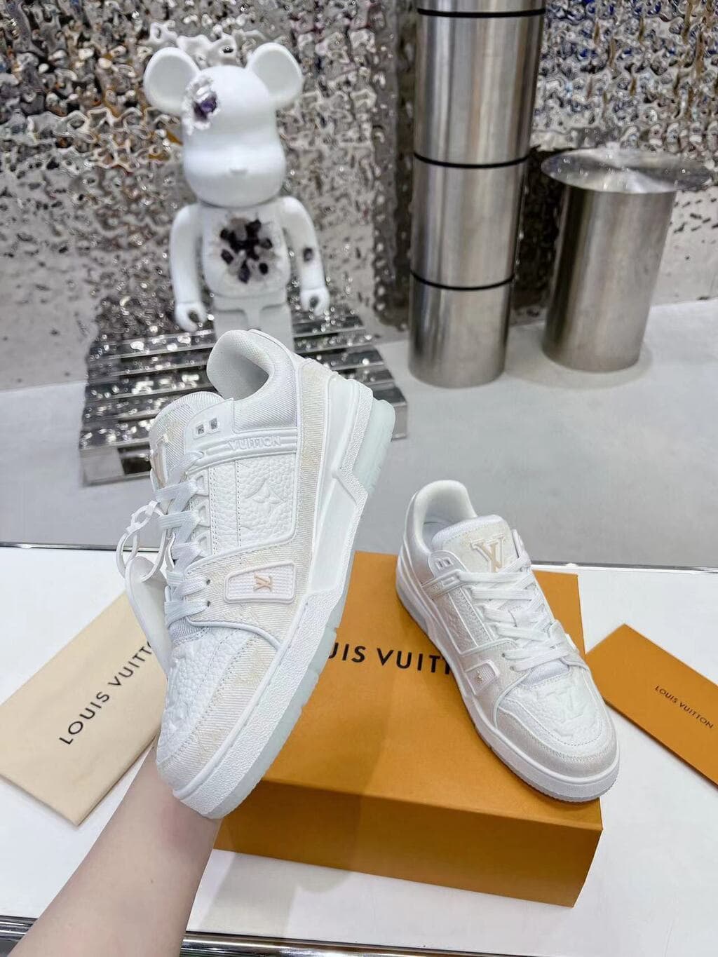 Trainer Denim White – Moda
