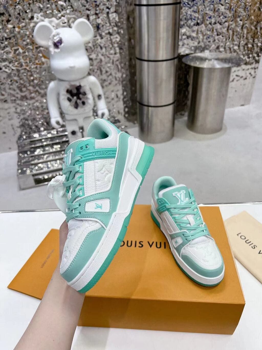 Trainer Green White – Moda