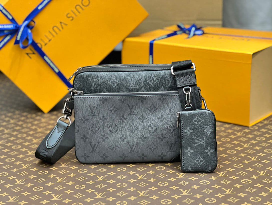 Lv Trio Messenger Monogram Eclipse – Moda