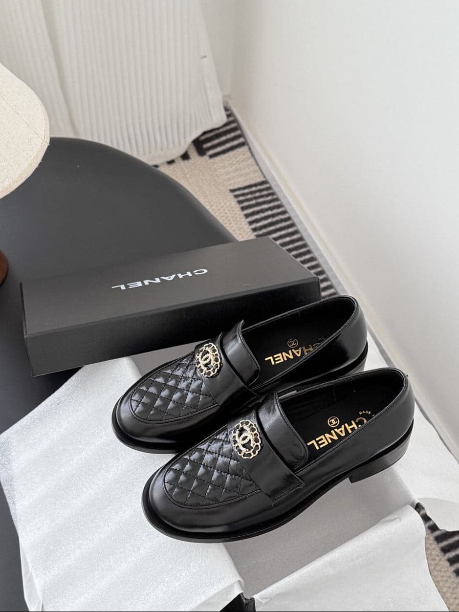 Mocassim Lambskin Ivory black – Moda