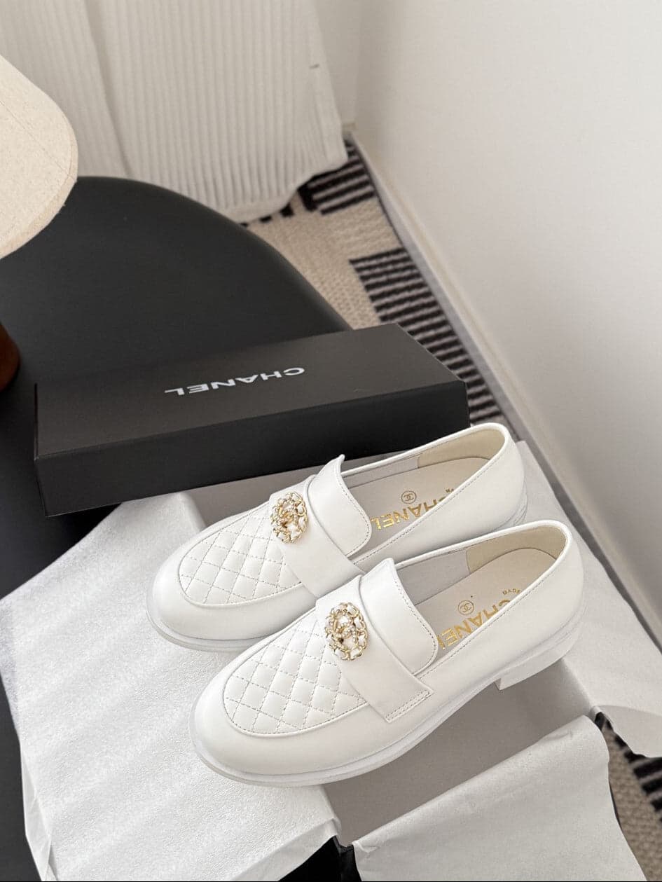Mocassim Lambskin Ivory white – Moda