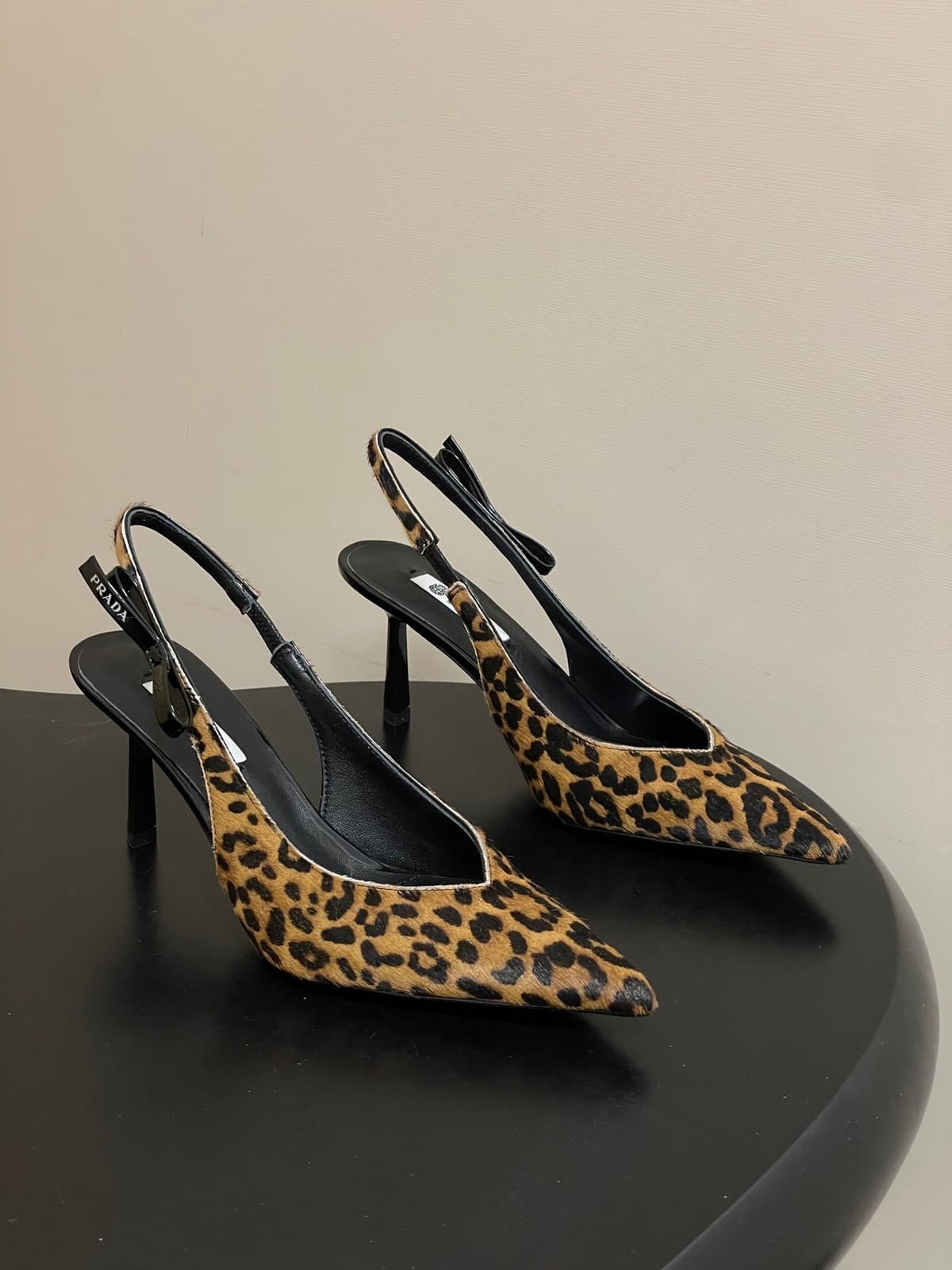 Prada Leopard-Print Pony Hair Slingback Pumps – Moda
