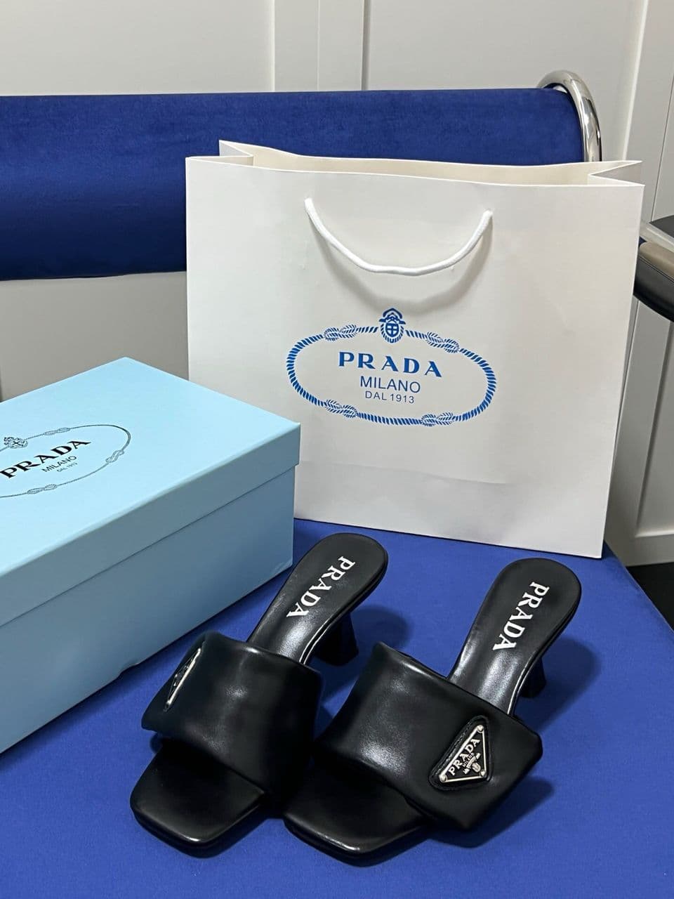 Prada Leather Mule Soft 65mm Black – Moda