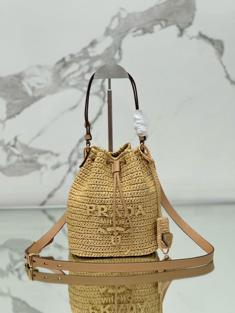 Prada Raffia Mini Bucket – Moda