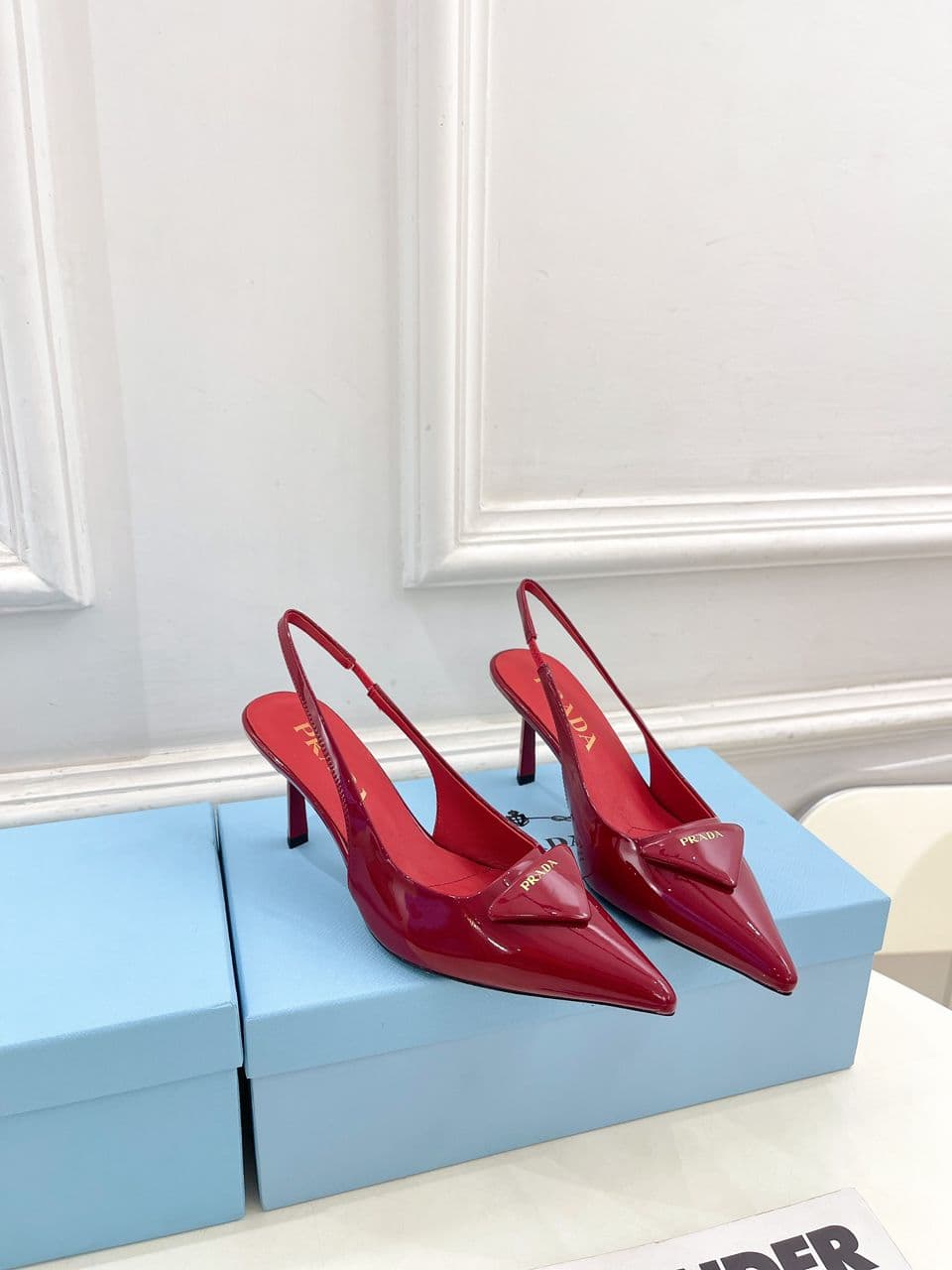 Prada Scarpin Slingback Red – Moda