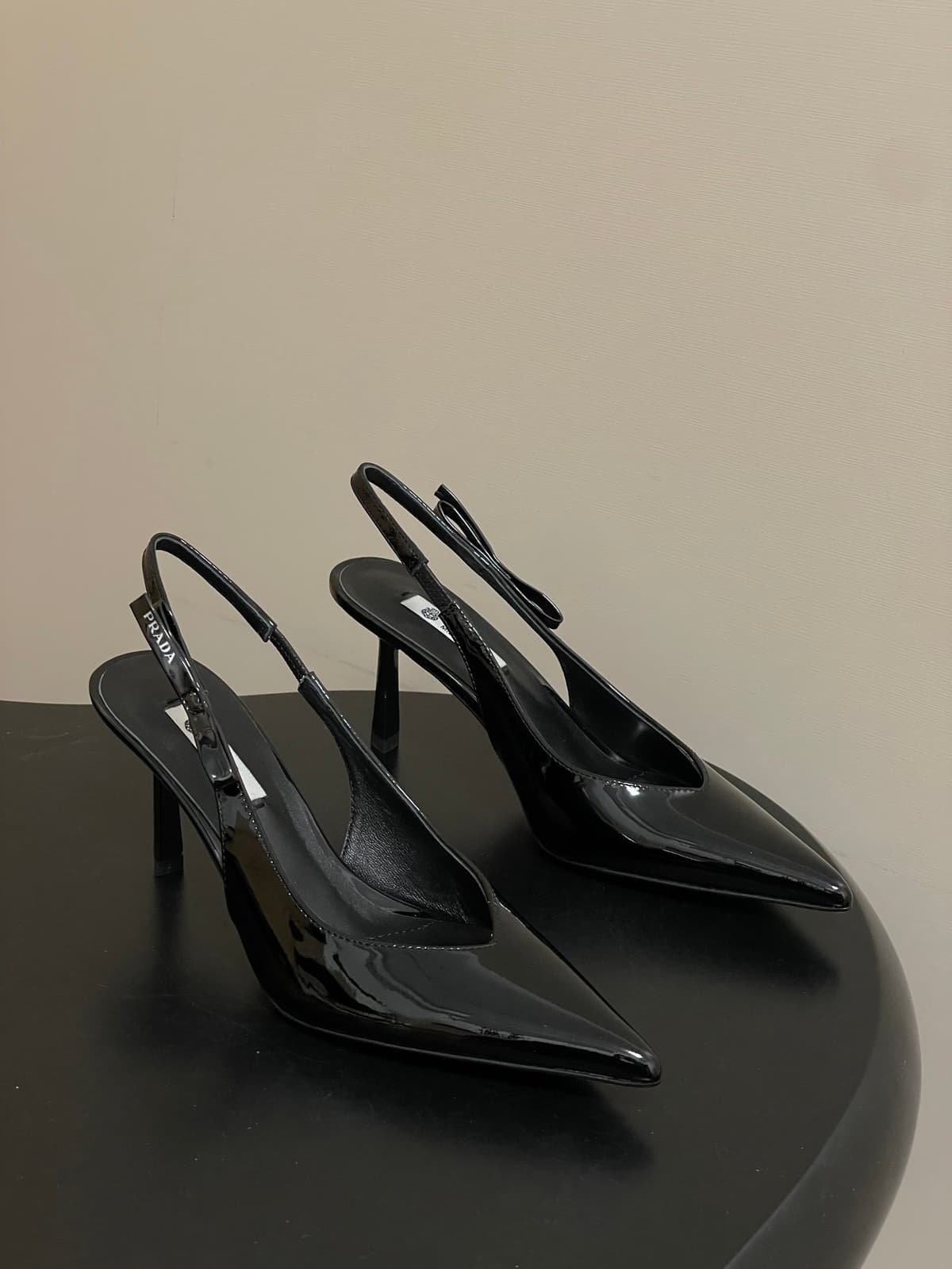 Prada  Slingback Pumps  Black – Moda