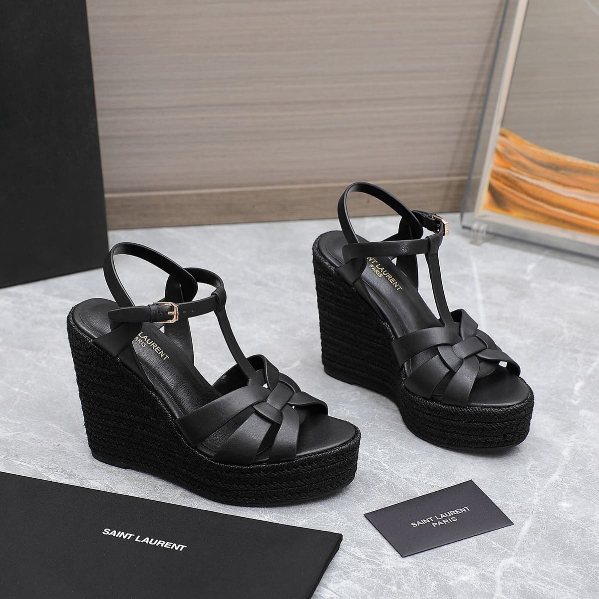 Saint Laurent Espadrille Tribute Black – Moda