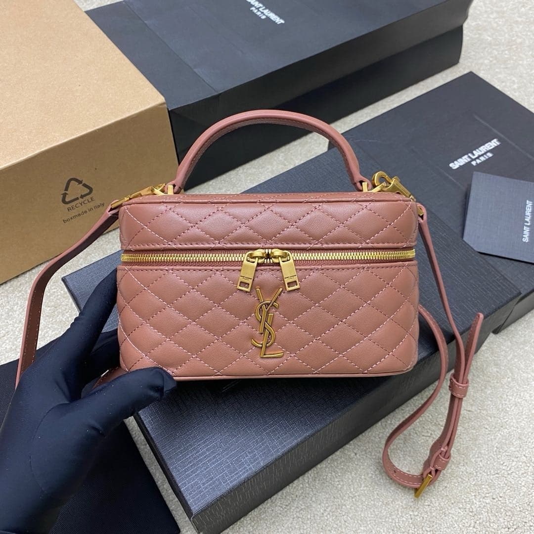 Saint Laurent Gaby Vanity Rosa Queimado – Moda
