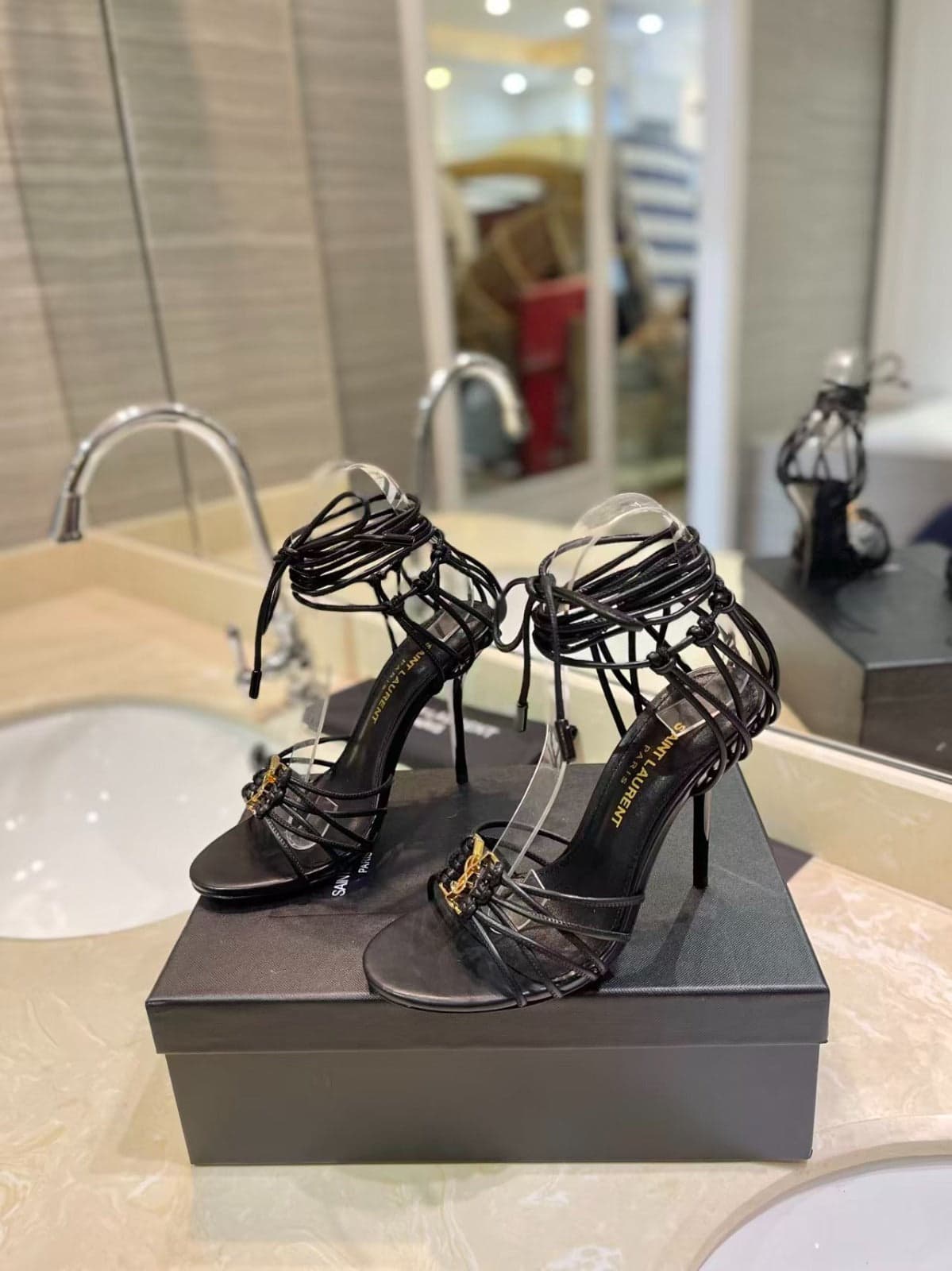 Saint Laurent Opyum Sandal Black – Moda