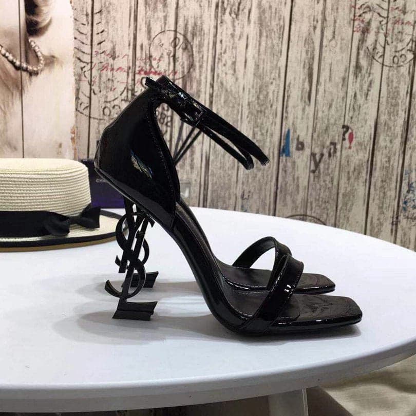 Saint Laurent Opyum Sandal Black and Black – Moda