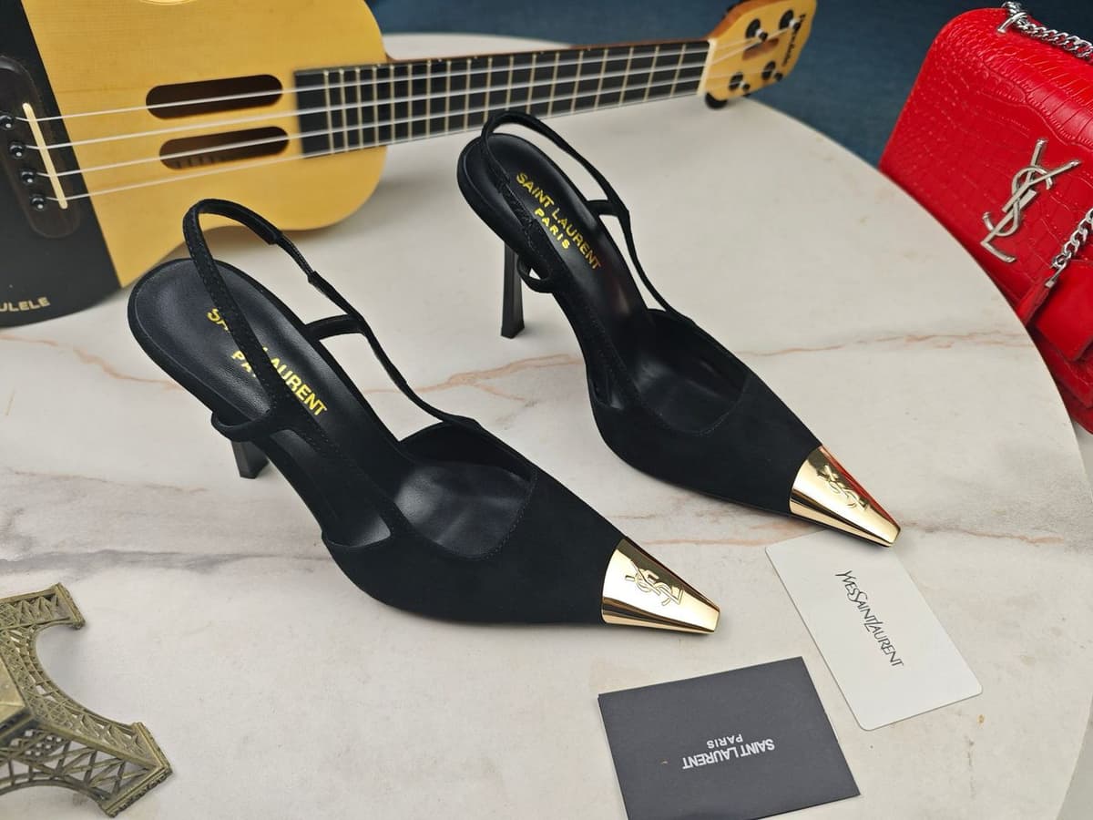 Saint Laurent Scarpin Slingback Jeanne – Moda