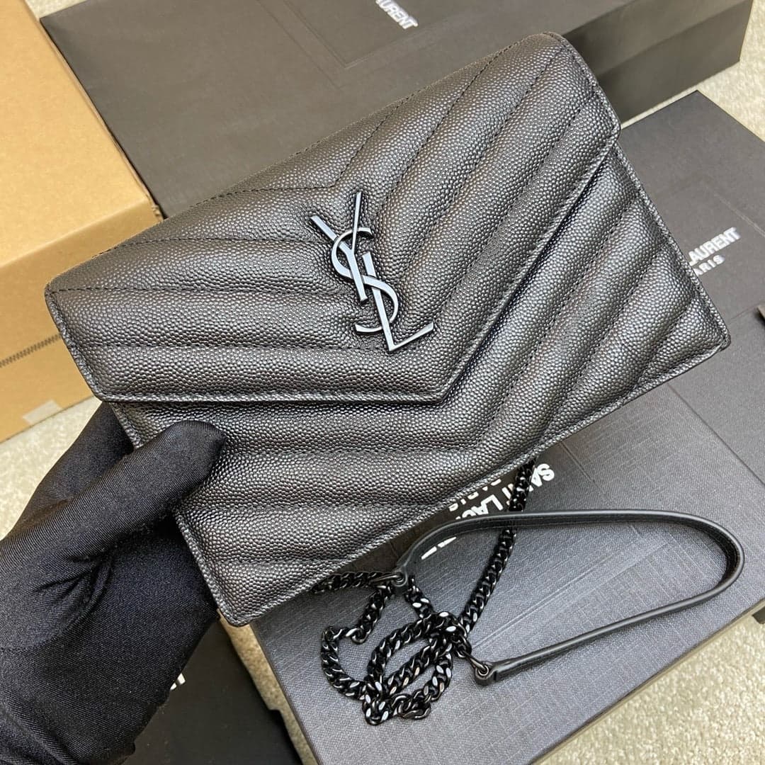 Saint Laurent Shoulder Bag Graphite – Moda