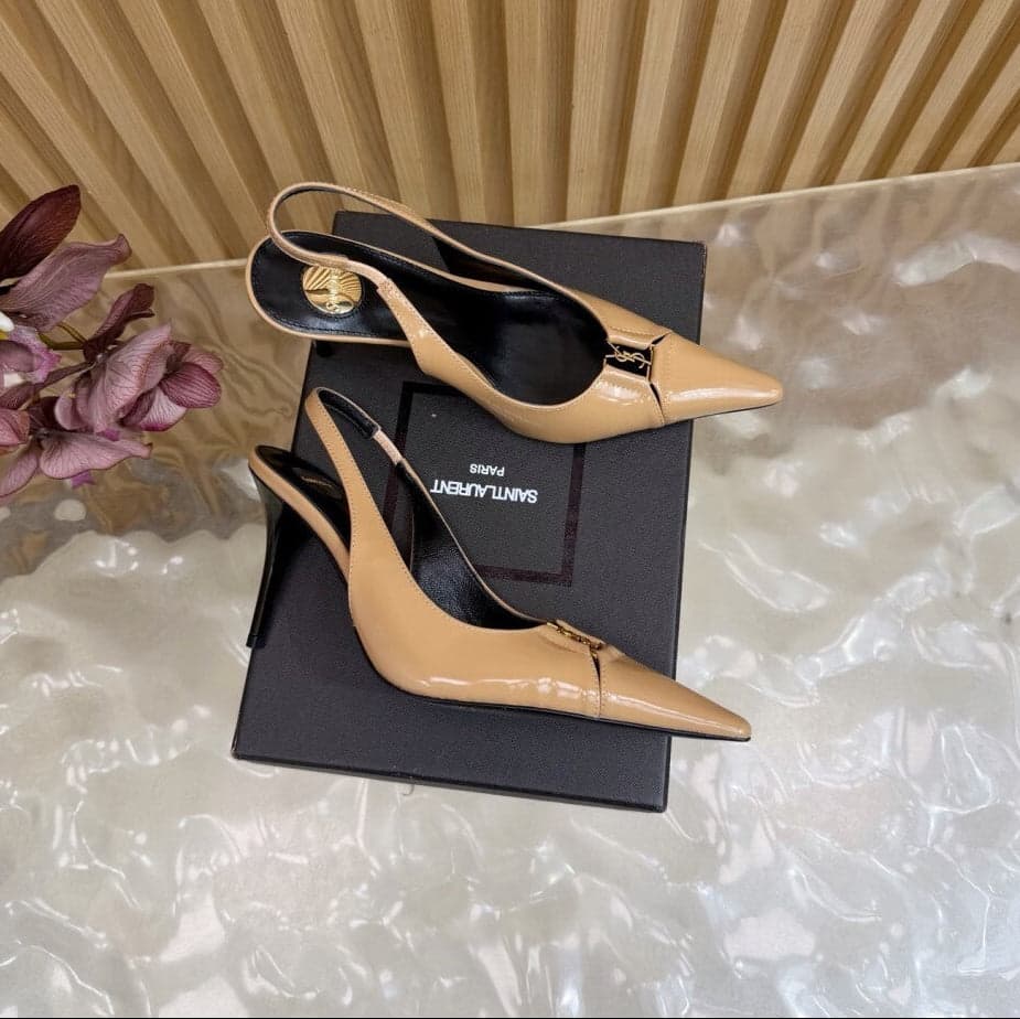 Scarpin Babylone Breteuil Saint Laurent  Beige – Moda