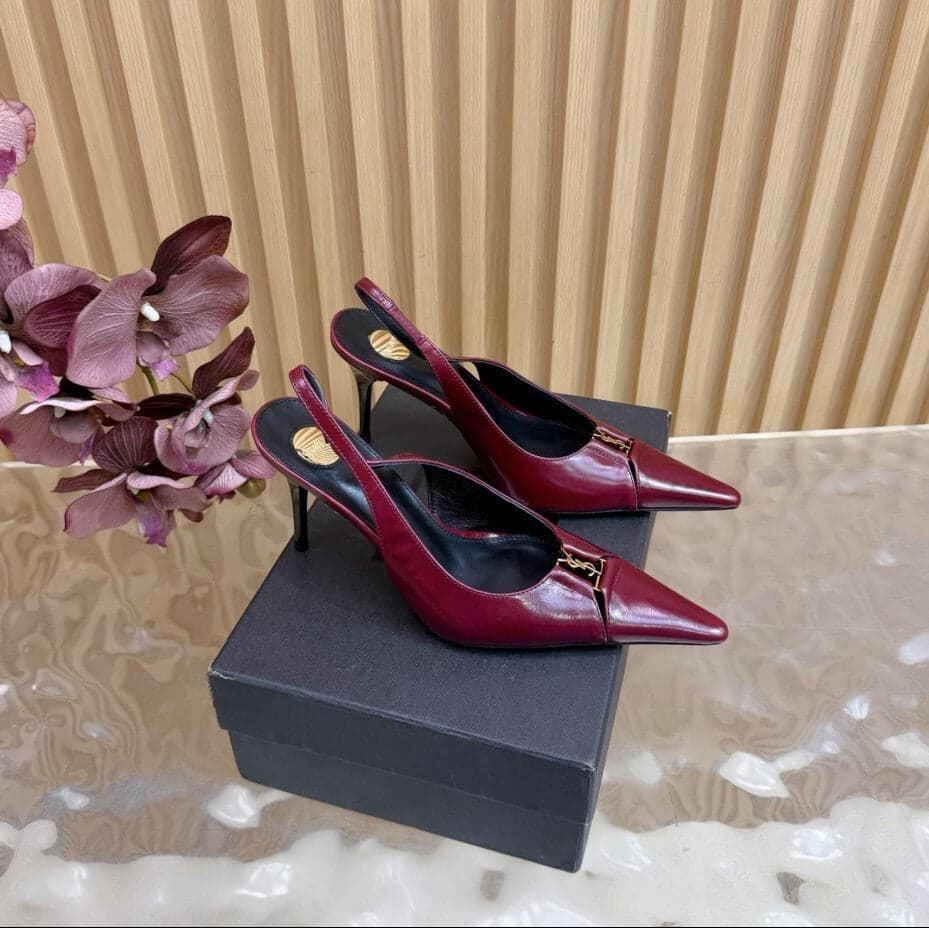 Scarpin Babylone Breteuil Saint Laurent  Wine – Moda