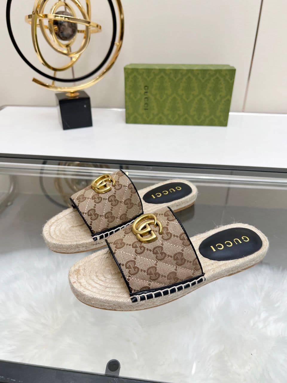 Slide Gucci Espadrille Matelasse GG Marmont – Moda