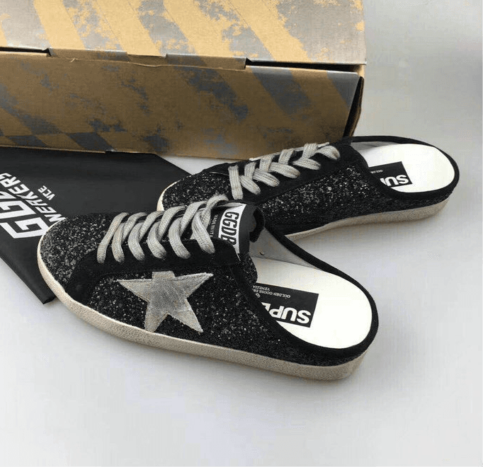 SLIP ON GOLDEN GOOSE GGDB SUPER STAR BLACK – Moda