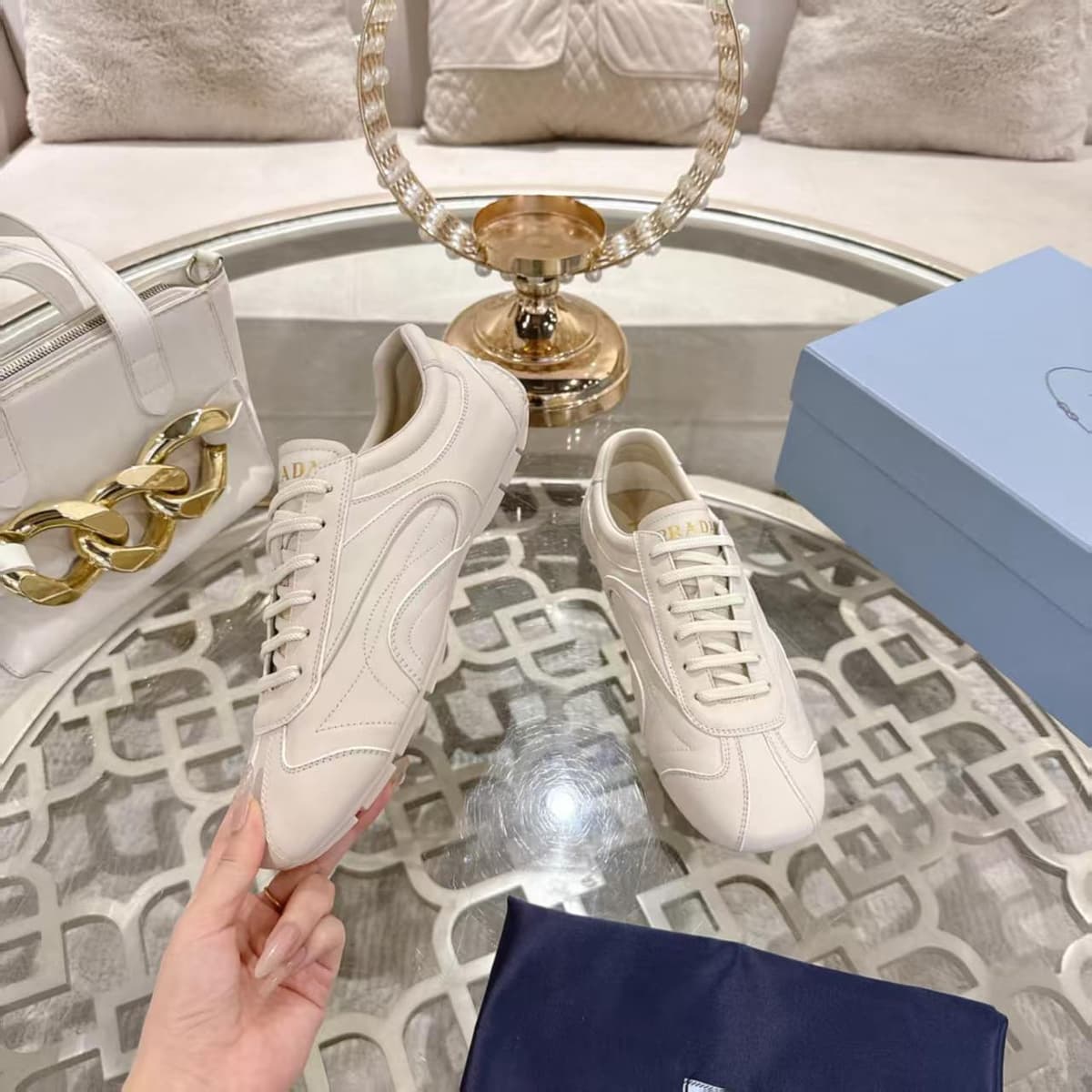 Tênis Prada Montecarlo Re-Edition 2005 White. – Moda