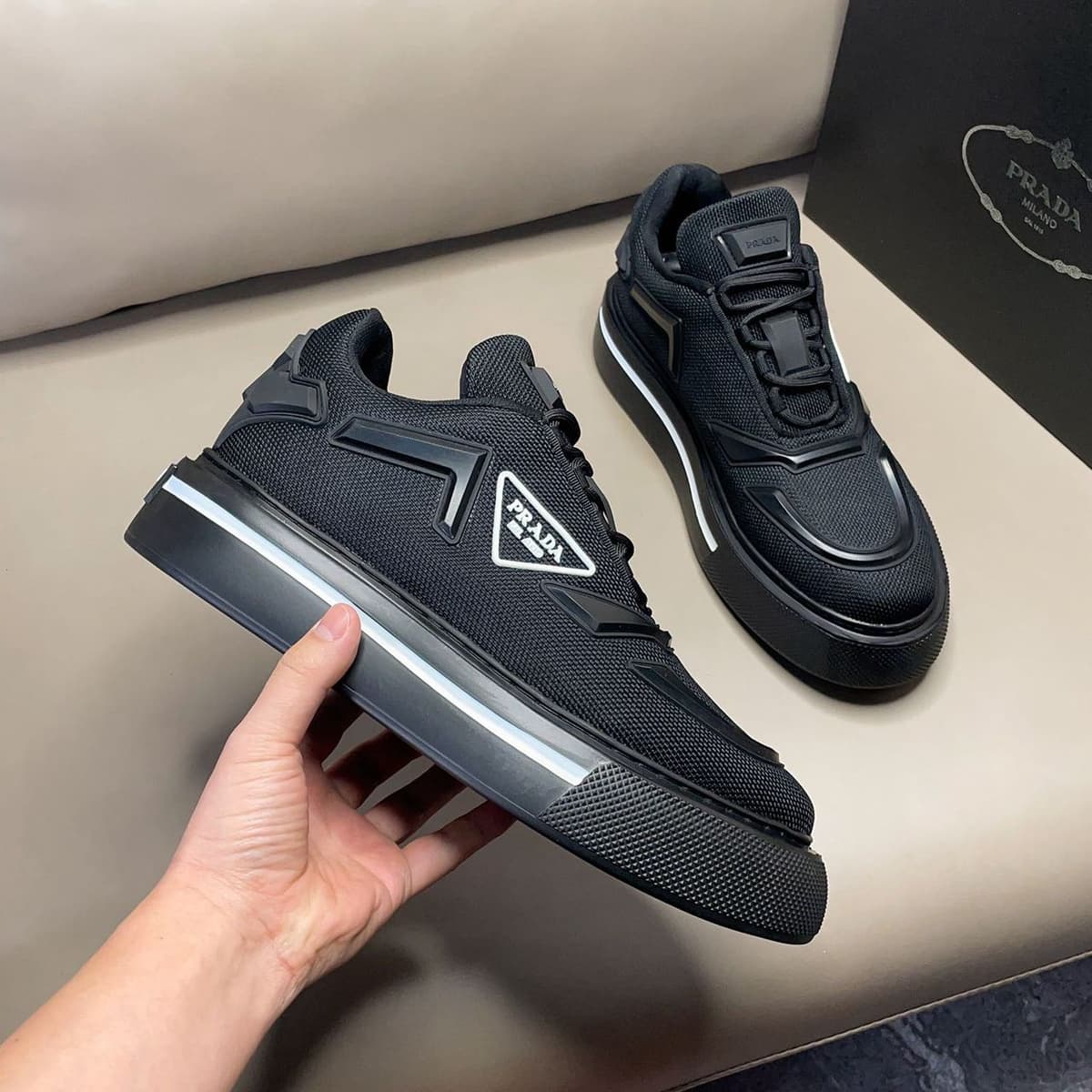 Tênis Prada Prax Macro Black – Moda