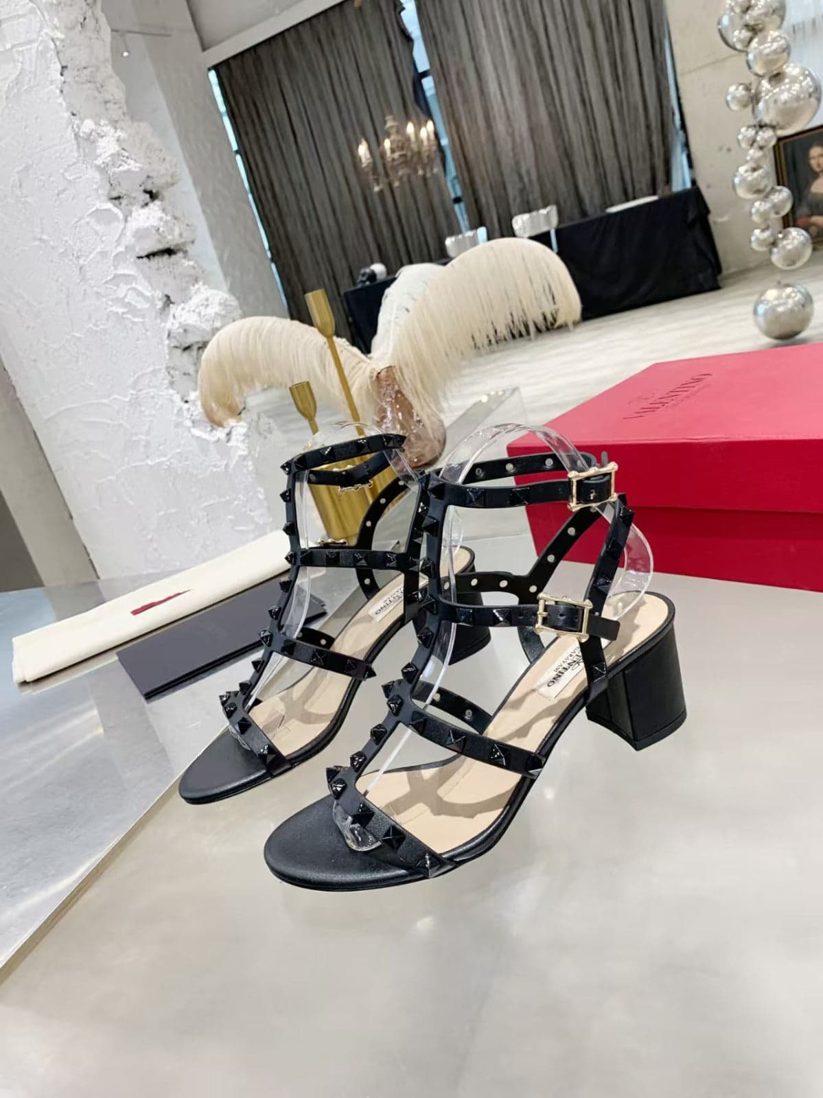 Valentino Garavani Rockstud Sandal Black – Moda