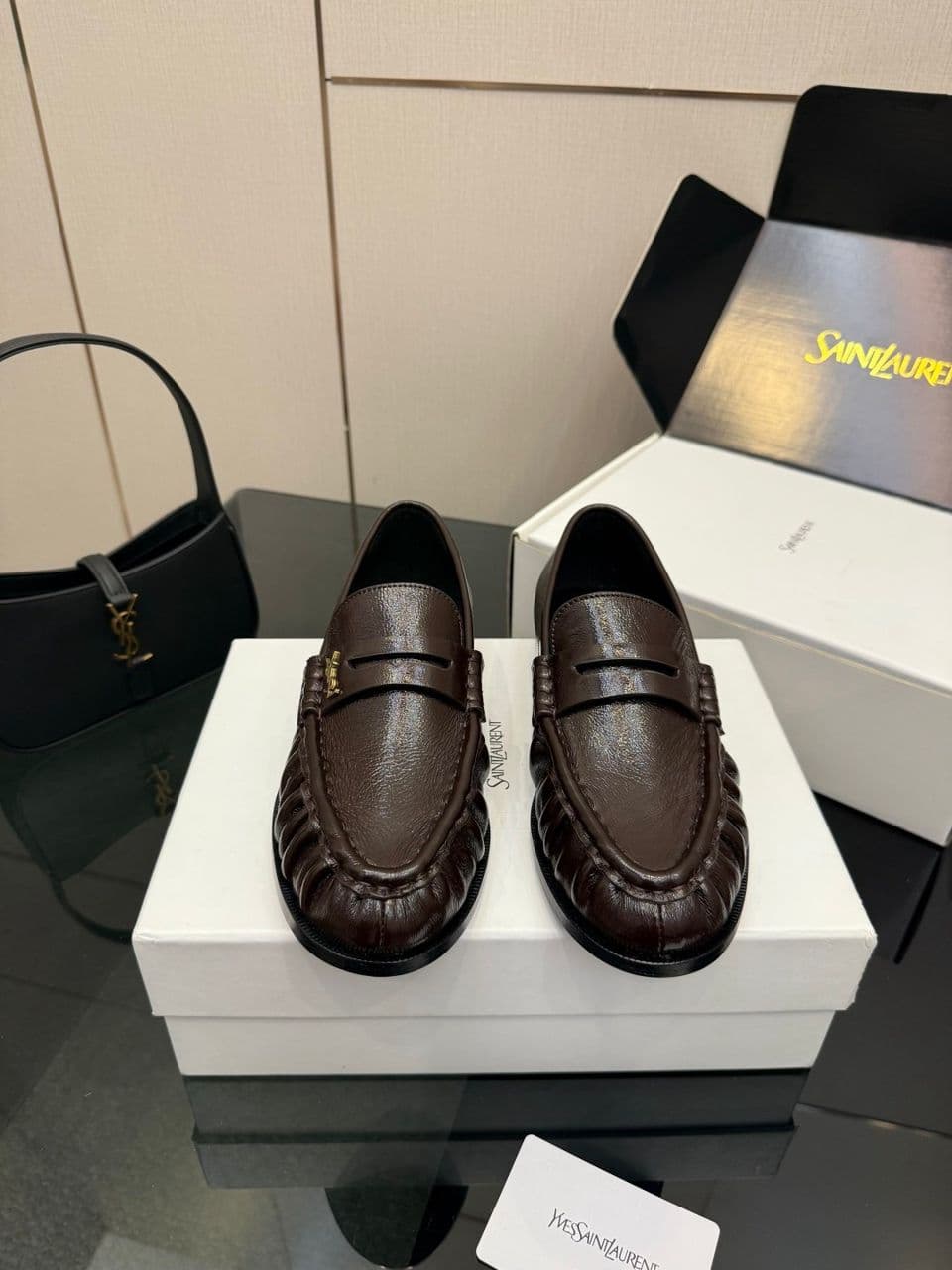 YSL Mocassim Le Loafer Brown Matte – Moda