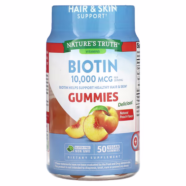 Natures Truth Biotin 10.000 MCG 50 Gummy – Suplementos
