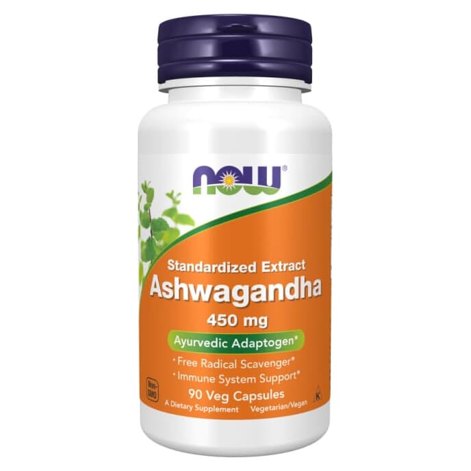 NOW Ashwagandha 450 mg 90 Cápsulas – Suplementos
