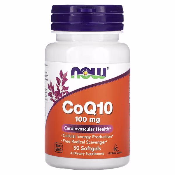 NOW CoQ10 100mg 50 Cápsulas | Coenzima – Suplementos